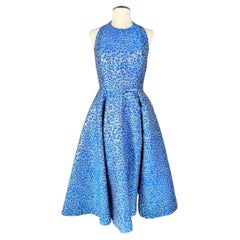 Vestido de lúrex azul pantera de Maria GRAZIA CHIURI para Christian Dior Pre-fall 2021