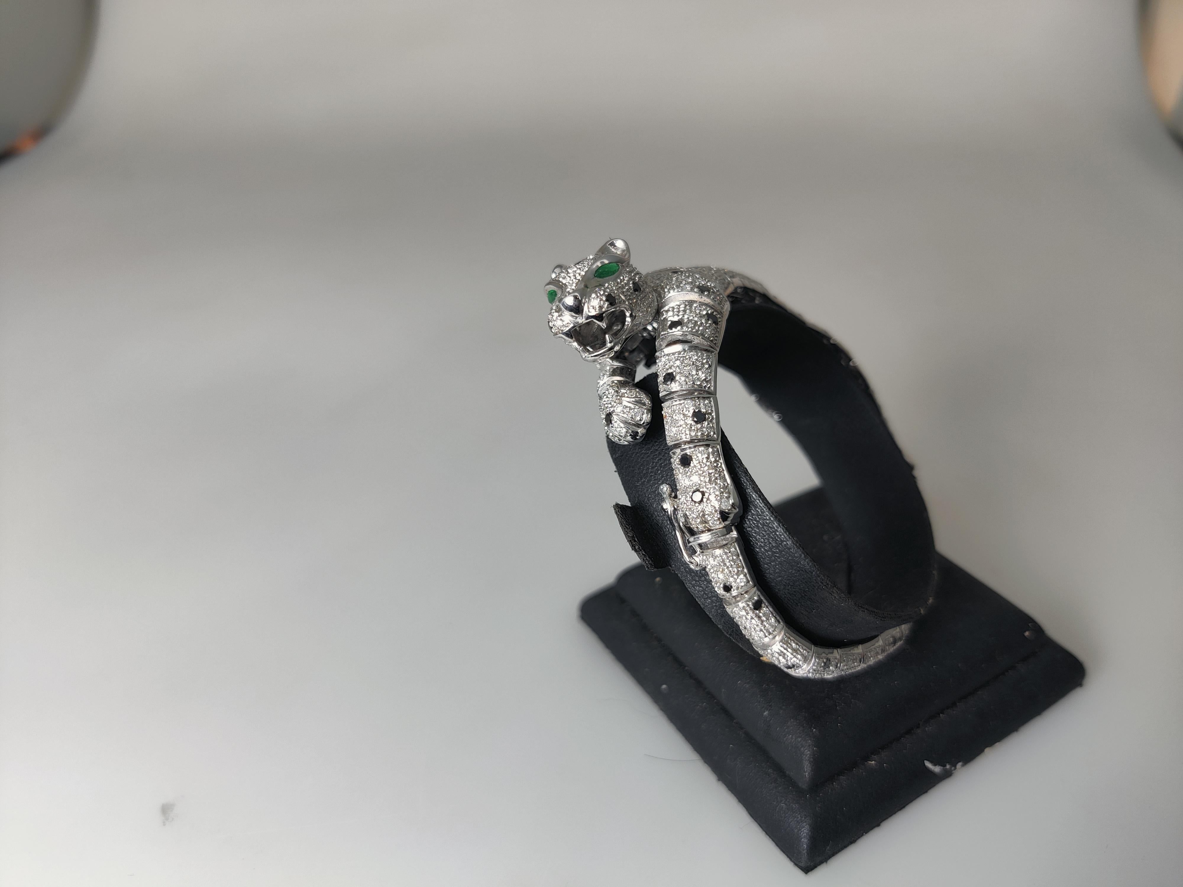 Broche Pulsera Pantera 18 K Diamantes en venta 1