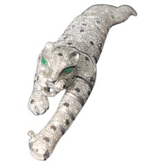 Panther-Armband Brosche 18 K Diamanten