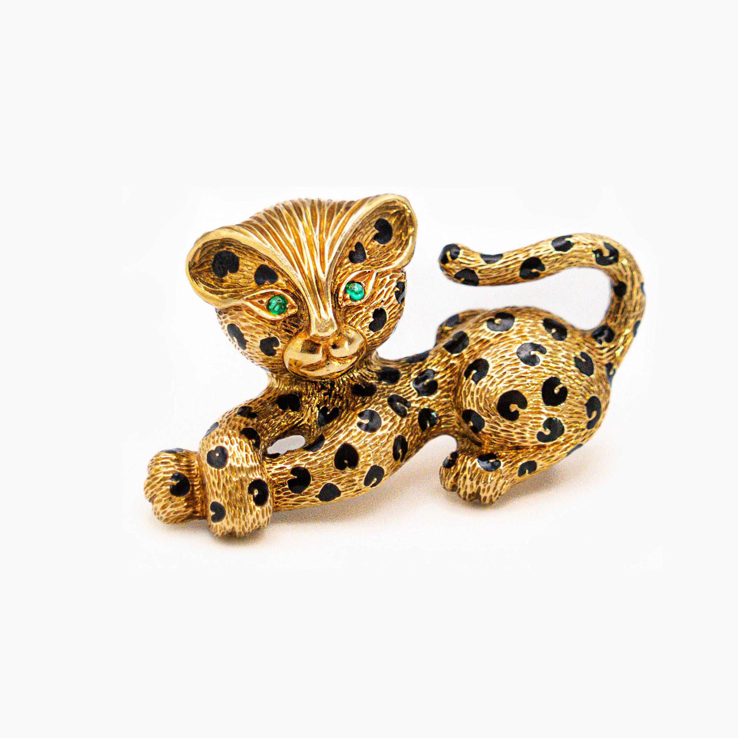 Women's or Men's Panther Brooch by FRED Paris For Sale