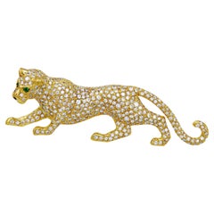 Panther Brooch in 18kt Yellow Gold 