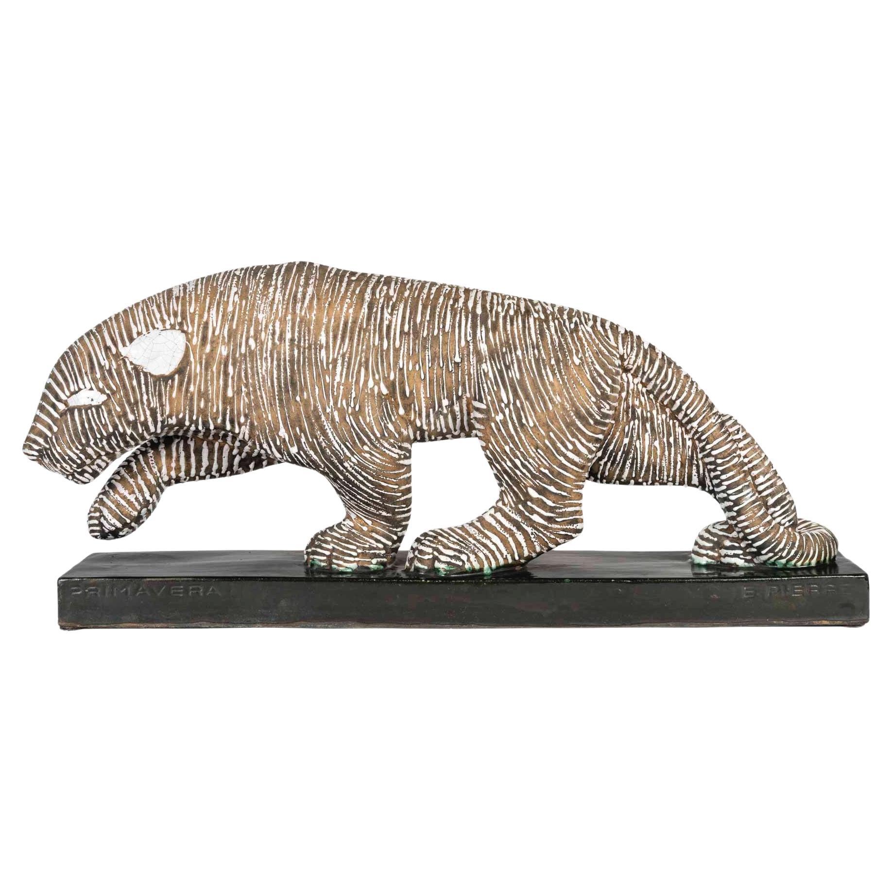 Art déco Panthère par Primavera, vers 1930 en vente