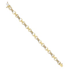 Panther Design on Mother of Pearl Link Bracelet