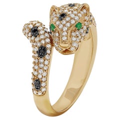 Panther Diamond and Emerald Ring by EFFY