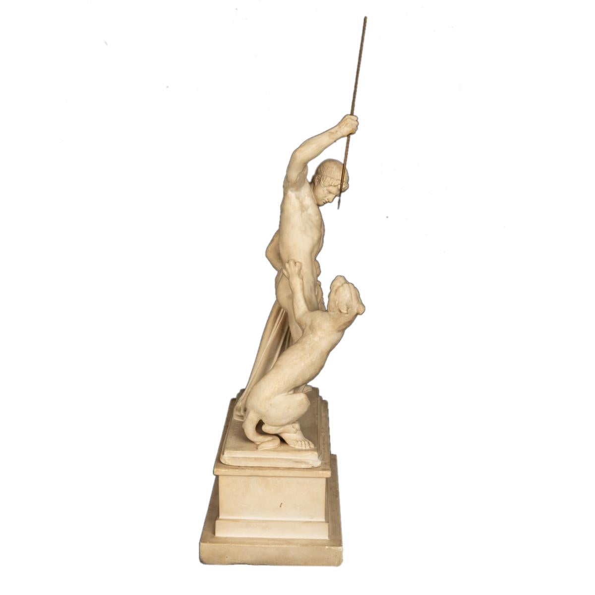 Sculpture danoise néoclassique « chasseur de panthères » Jens Adolph Jerichau 1846  en vente 1