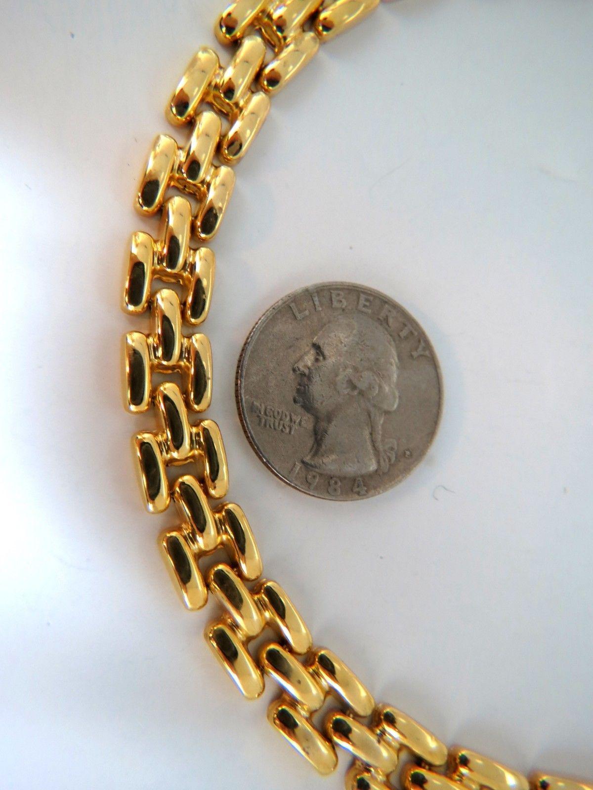 Panther Link Necklace 14 Karat In New Condition In New York, NY