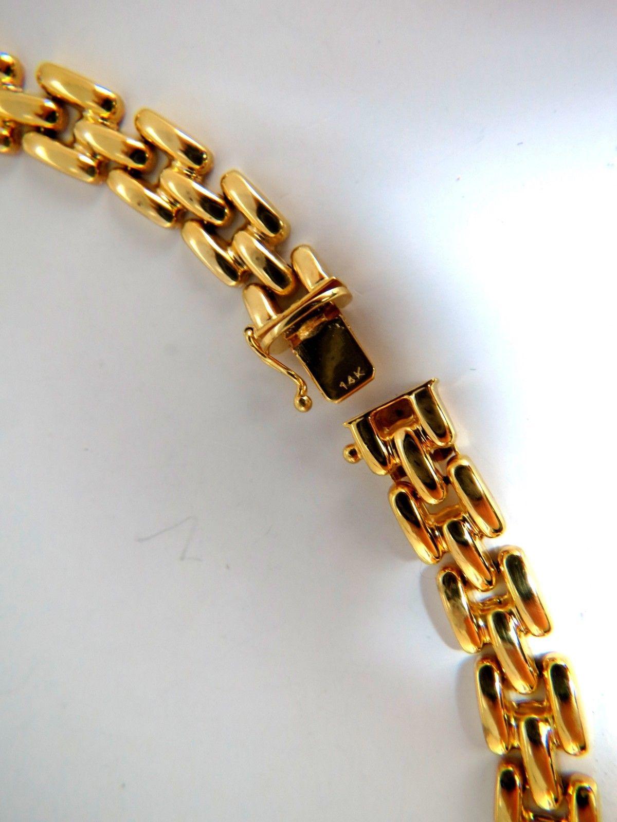 Women's or Men's Panther Link Necklace 14 Karat