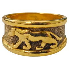 Panther Motif Gold Ring in 14k Gold