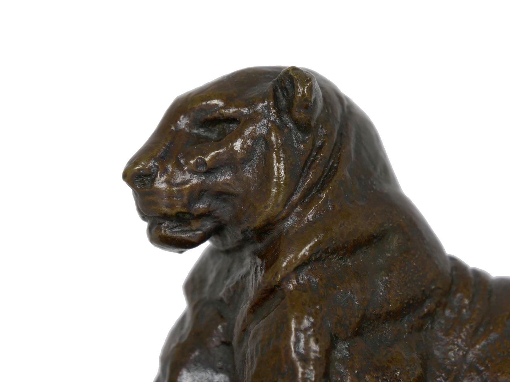 “Panther of India, No. 1” French Bronze Sculpture After Barye, F. Barbedienne 5