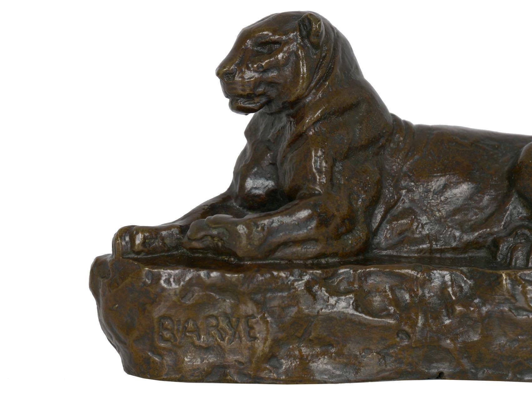 “Panther of India, No. 1” French Bronze Sculpture After Barye, F. Barbedienne 2