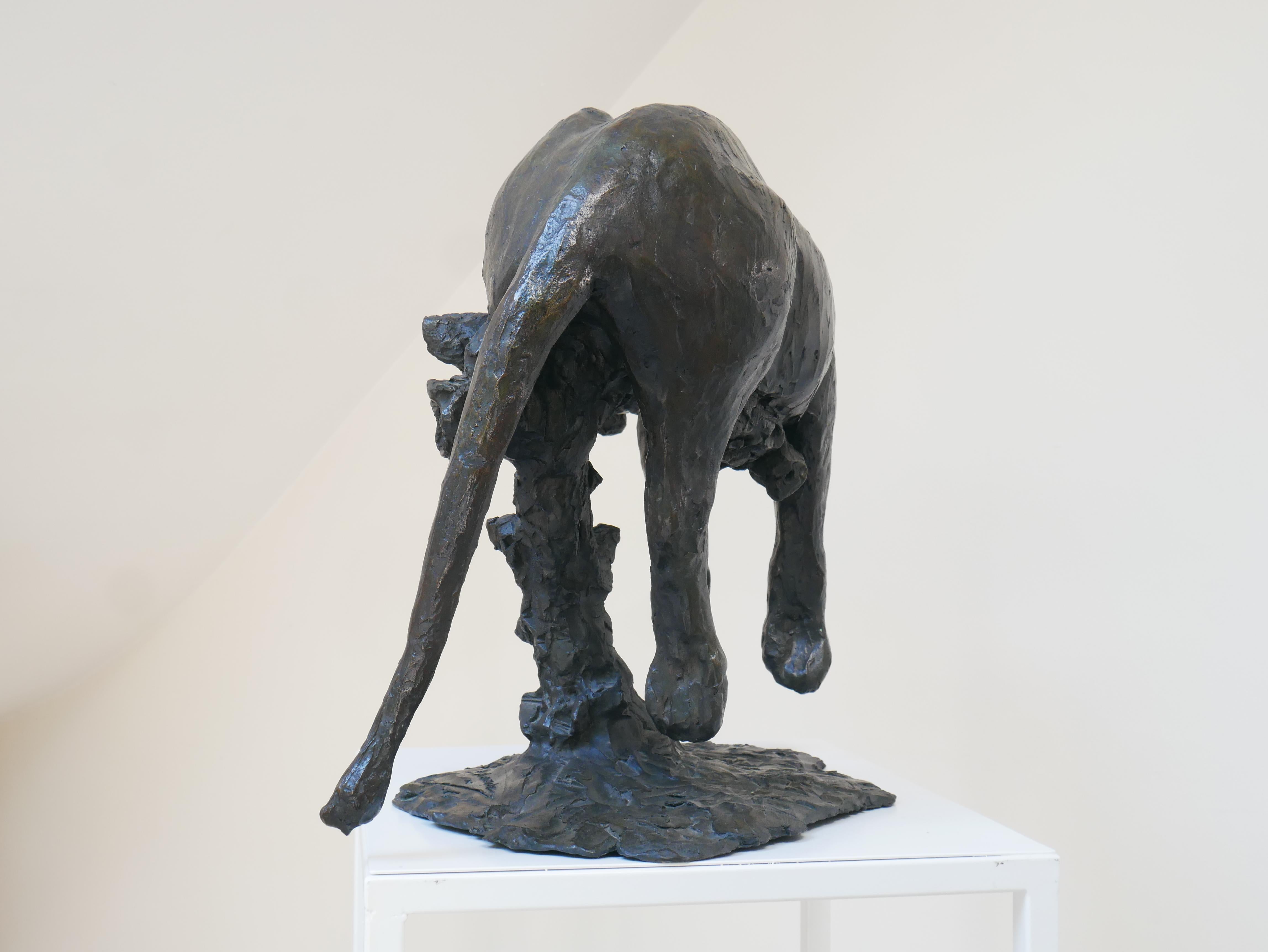 Français Sculpture Panthère bronze Branch  par Patrick LAROCHE   en vente