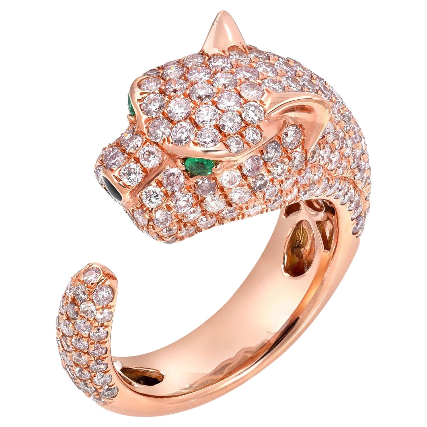 Panther Pink Diamond Ring 2.52 Carats 