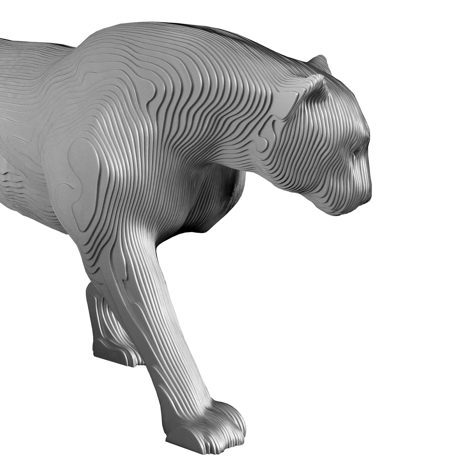 Belgian Panther Polished Sculpture For Sale