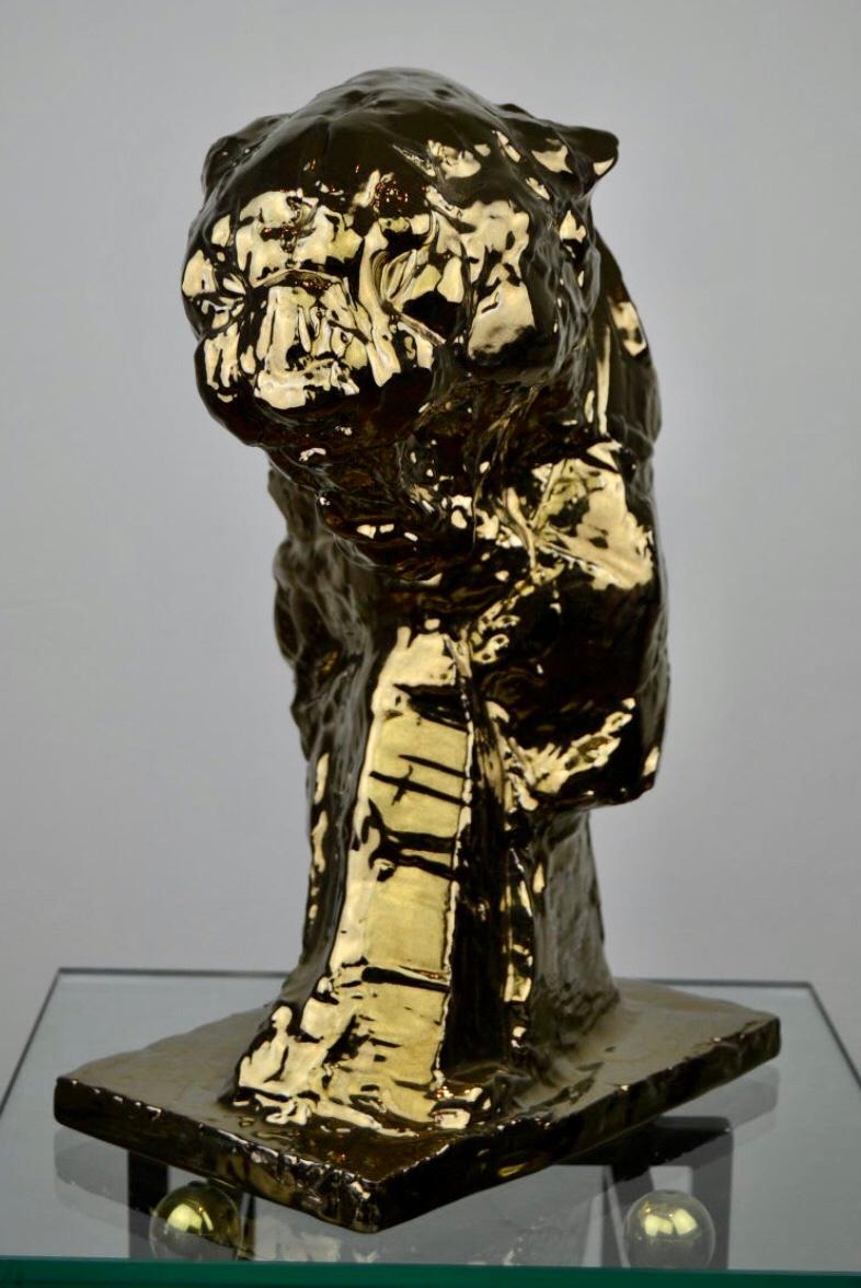 Sculpture de panthère Patrick Villas , Royal Boch , édition limitée en vente 6