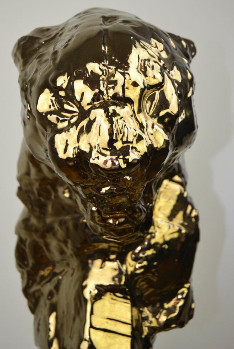 Belgian Panther Sculpture Patrick Villas , Royal Boch , Limited Edition For Sale