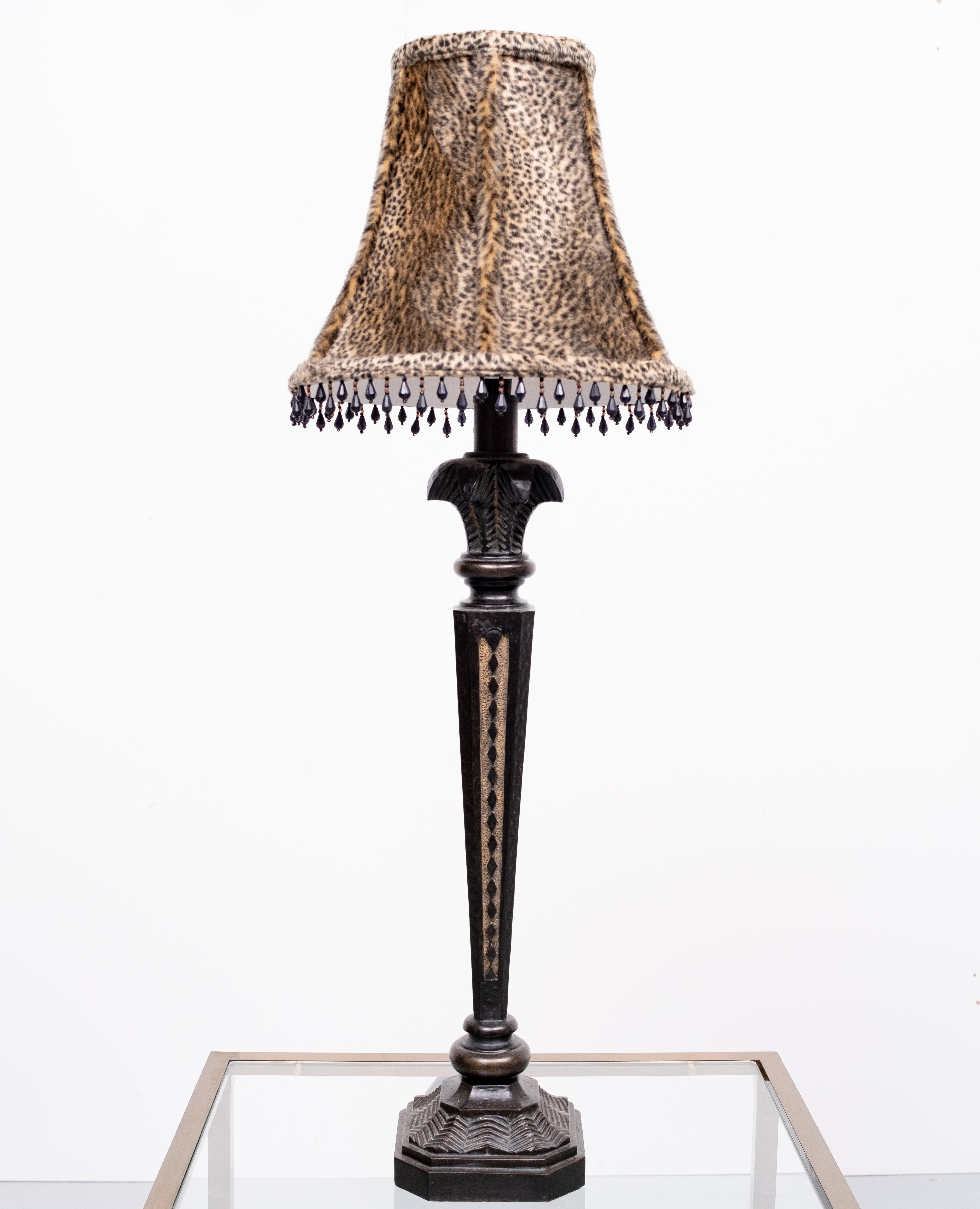Late 20th Century Panther Shade Table Lamps