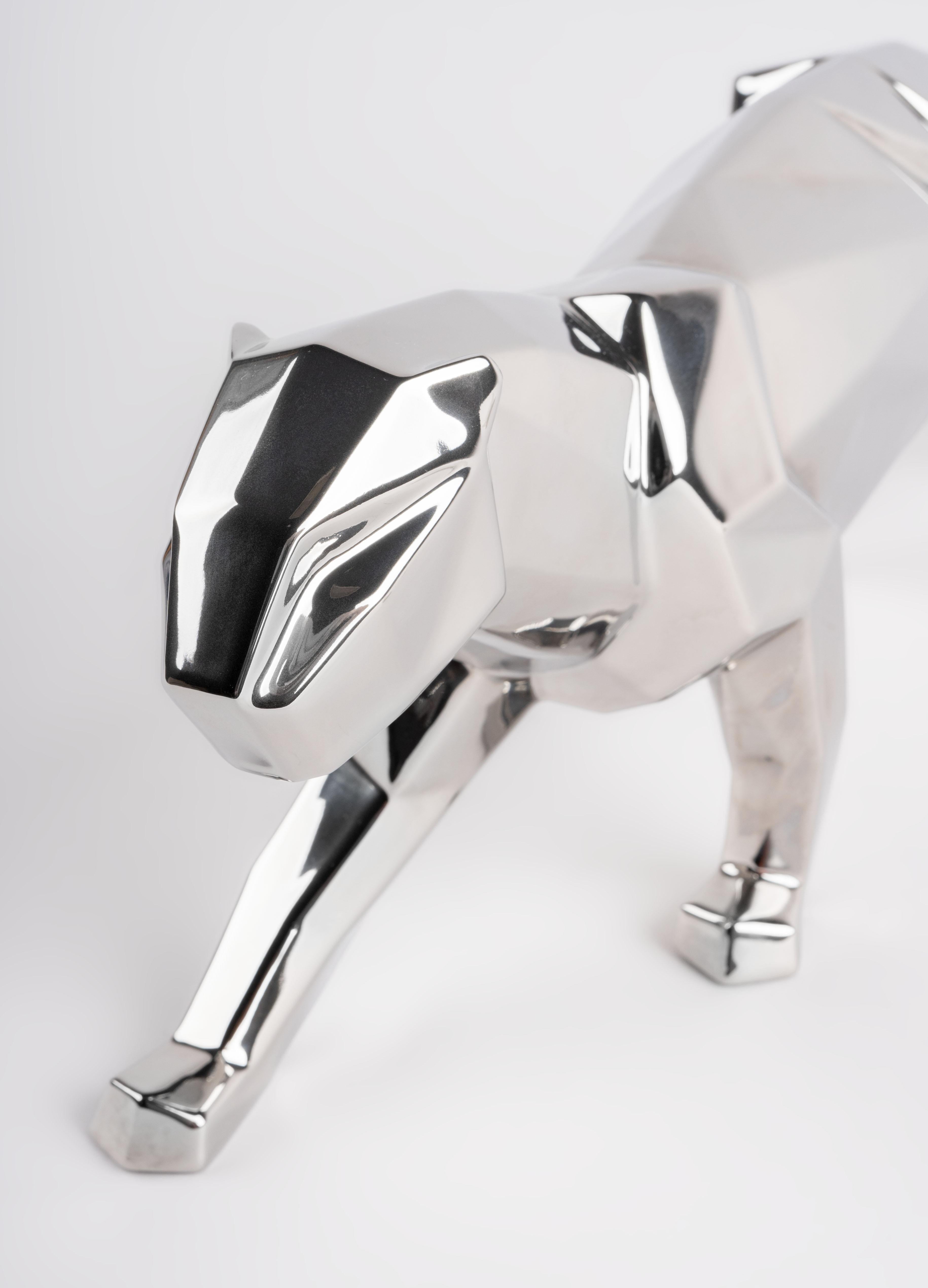Porcelaine Panthère 'Silver' en vente