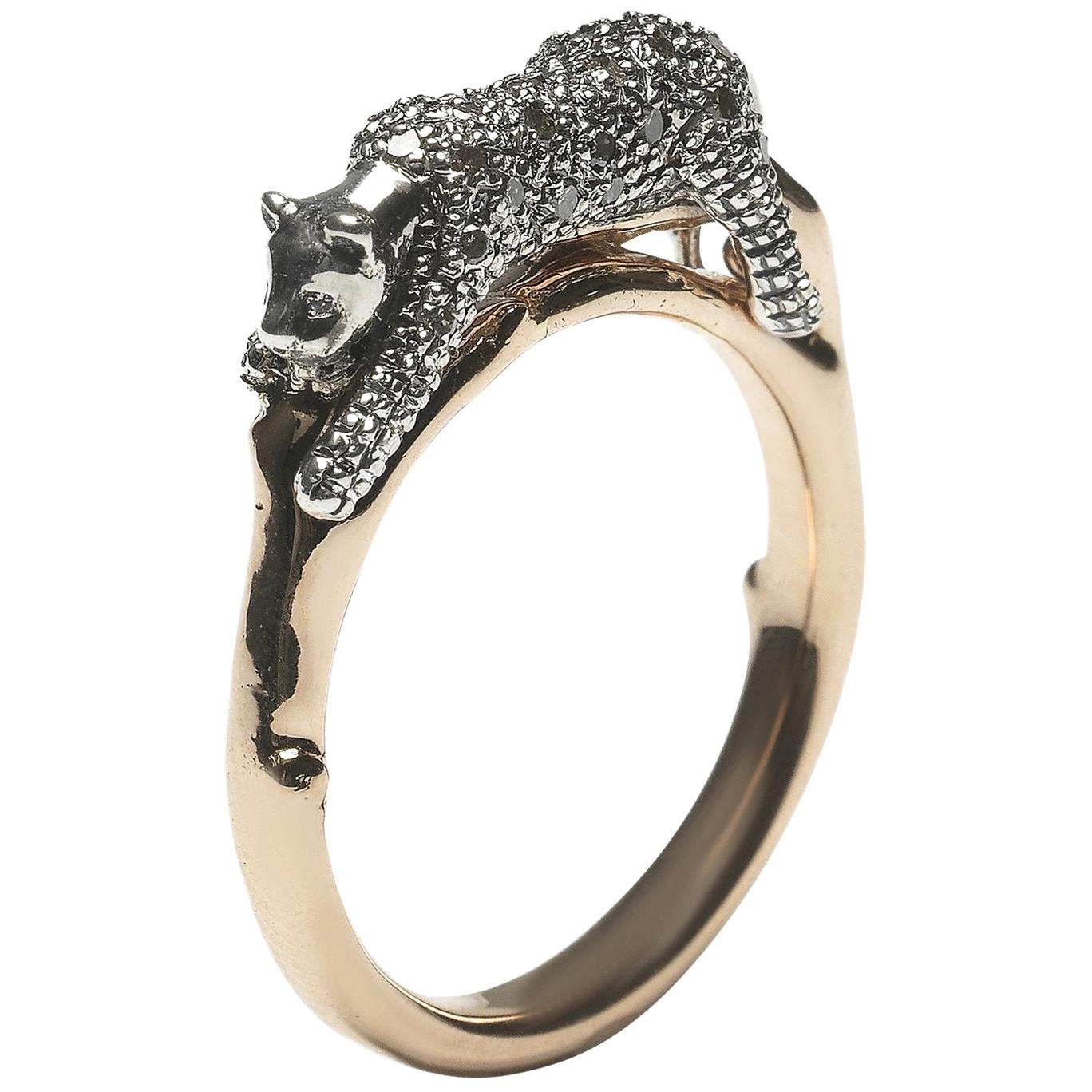Panther Stackable Ring Diamond For Sale