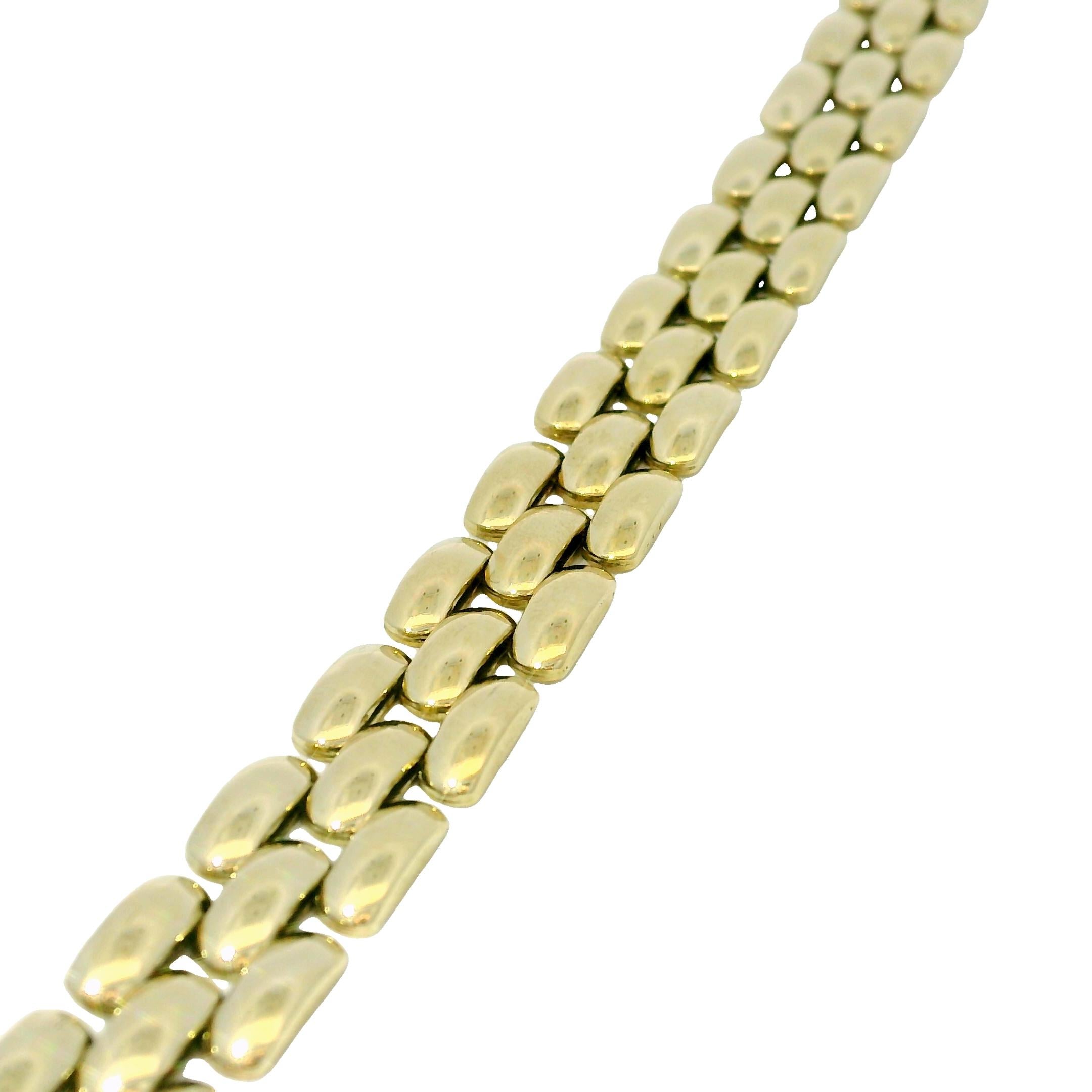 Panther-Style 14-Karat Link Bracelet In Stock im Angebot 5