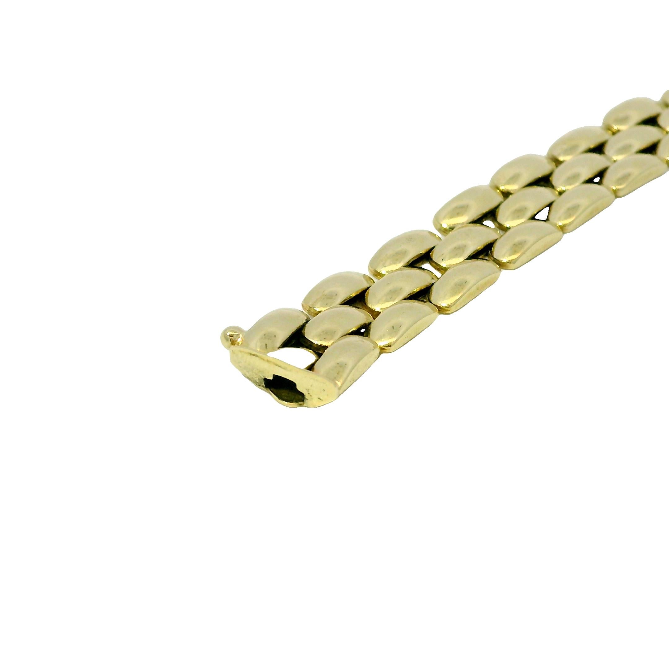 Panther-Style 14-Karat Link Bracelet In Stock im Angebot 1