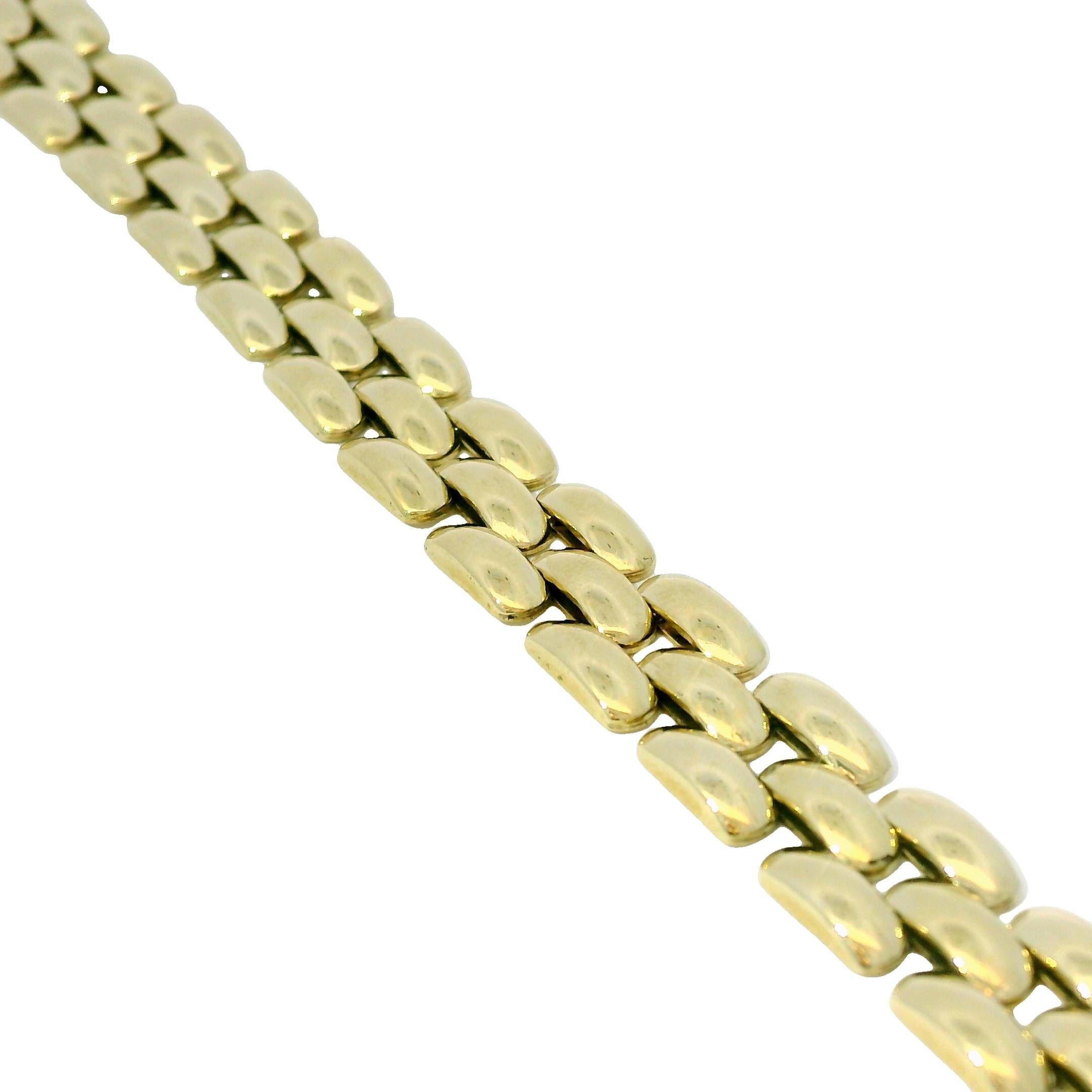Panther-Style 14-Karat Link Bracelet In Stock im Angebot 2