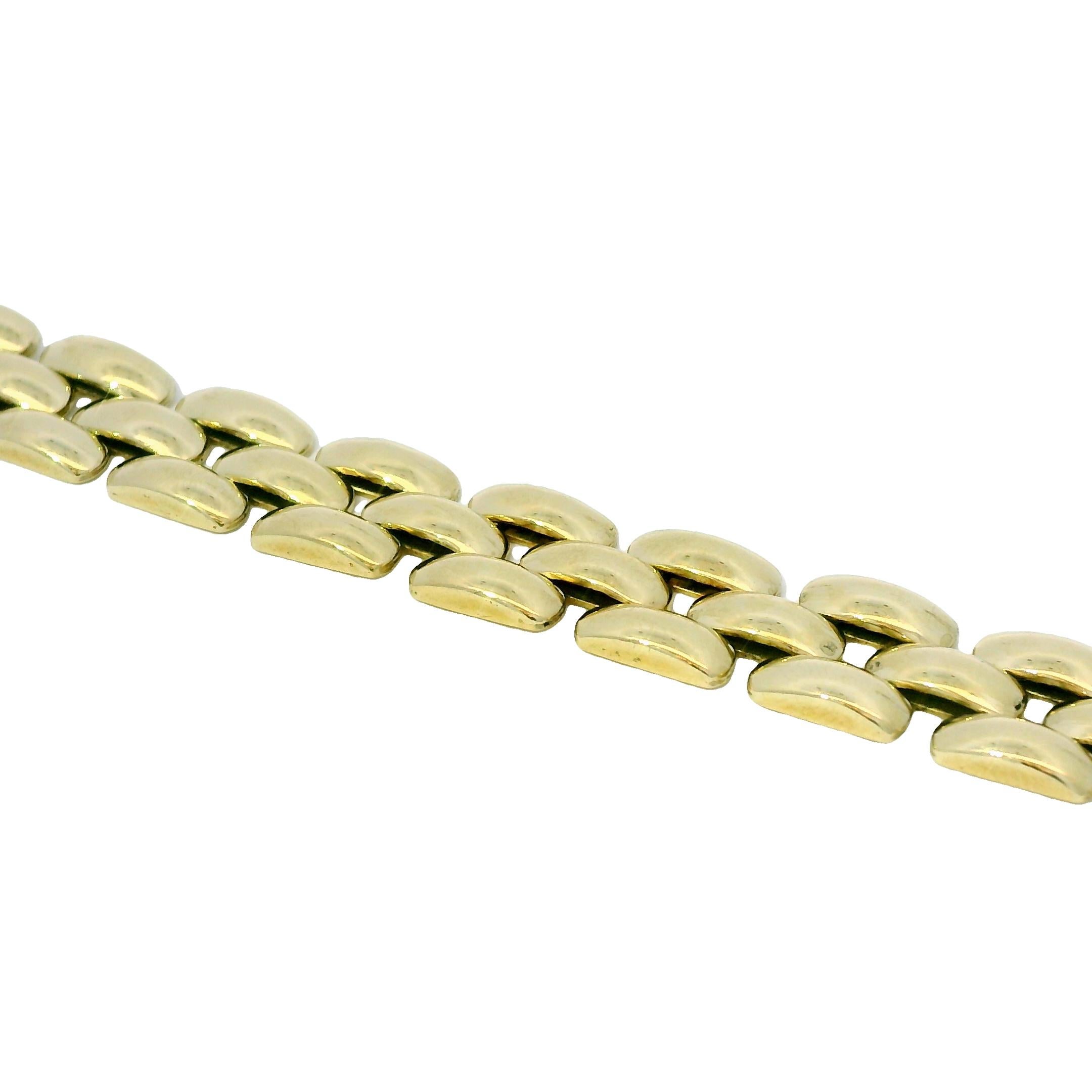 Panther-Style 14-Karat Link Bracelet In Stock im Angebot 3