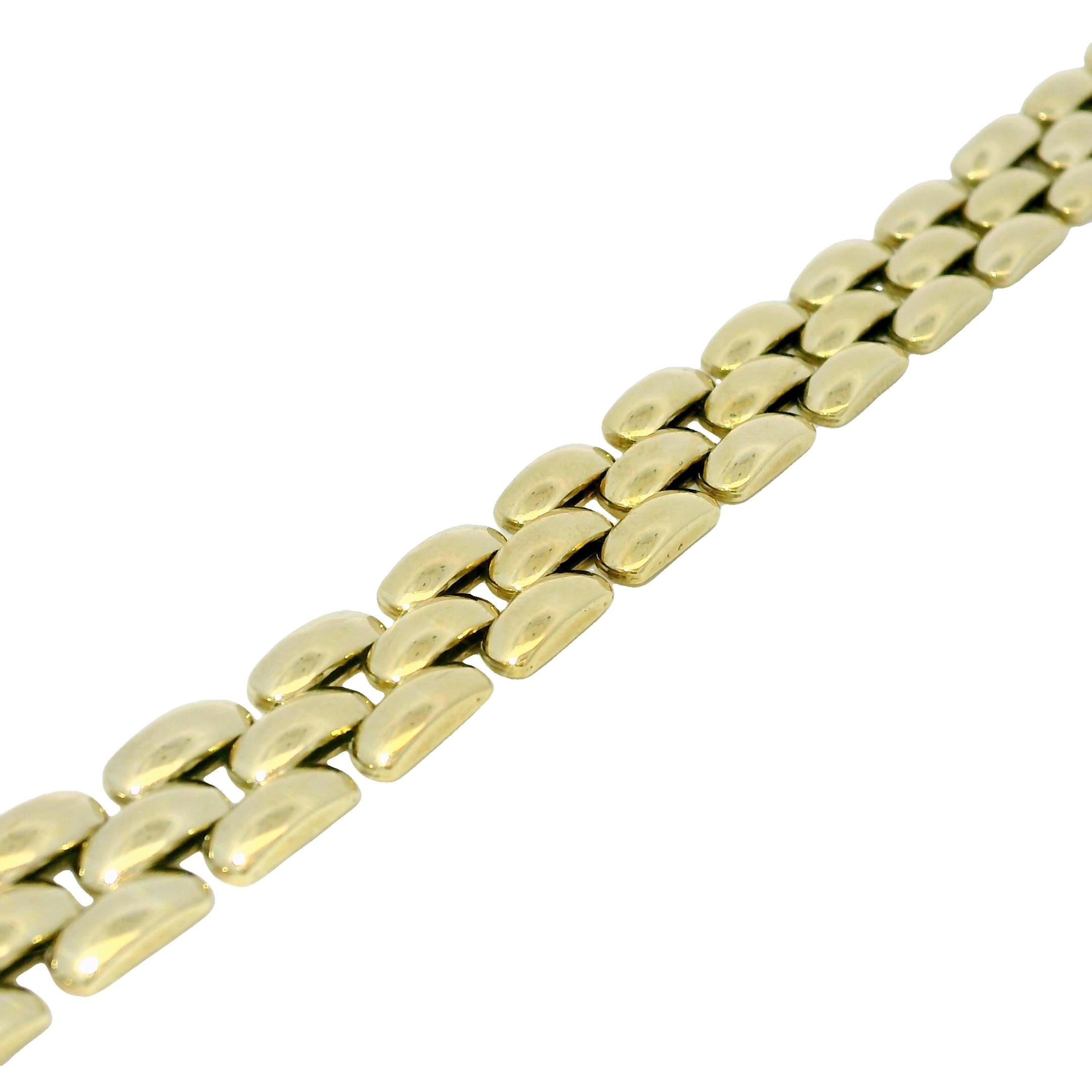 Panther-Style 14-Karat Link Bracelet In Stock im Angebot 4