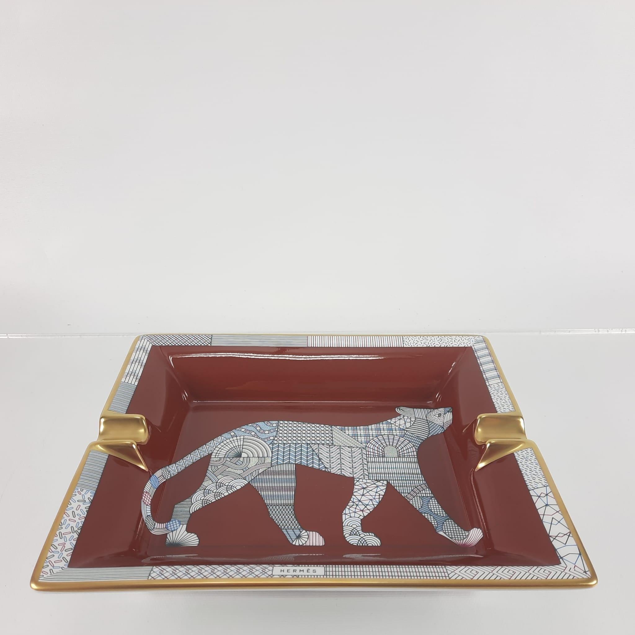 Hermès Panthera Deco ashtray In New Condition For Sale In Nicosia, CY