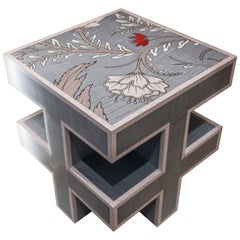 Panthera Marquetry Side Table