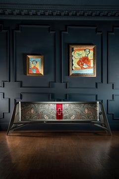 Panthera Marquetry Tambour Sideboard