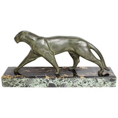 'Panthére' an Art Deco Bronze Sculpture by Michel Decoux, circa 1920