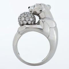 Panthere De Cartier 1,00 Karat Diamantring aus 18 Karat Gold, französische Punzen