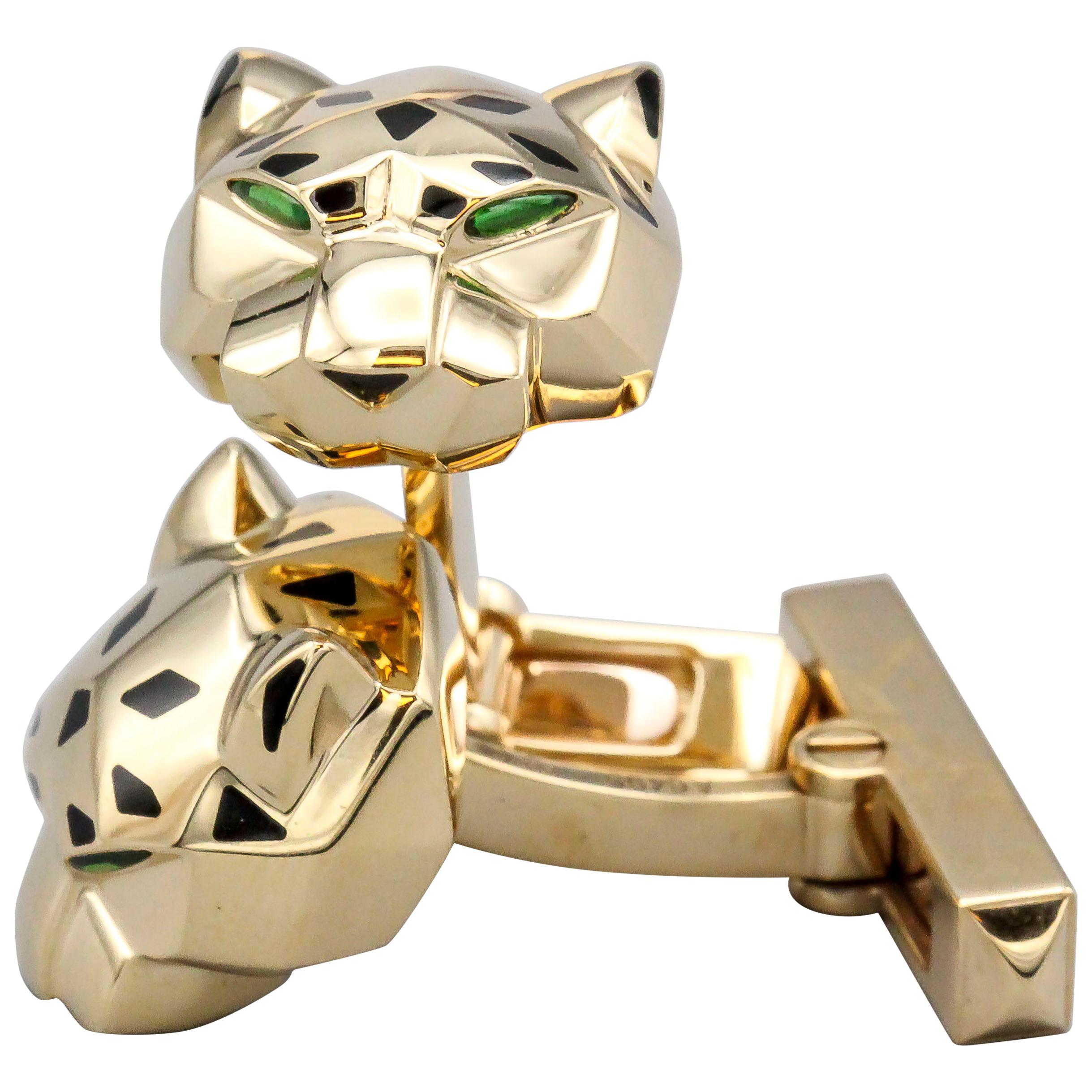 cartier panther cufflinks