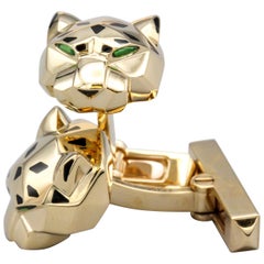 Panthère De Cartier 18 Karat Gold Cufflinks