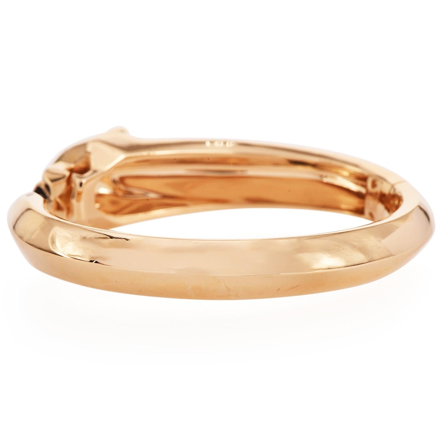 Bracelet manchette en or 18K Panthère de Cartier Taille 17 Pour femmes en vente