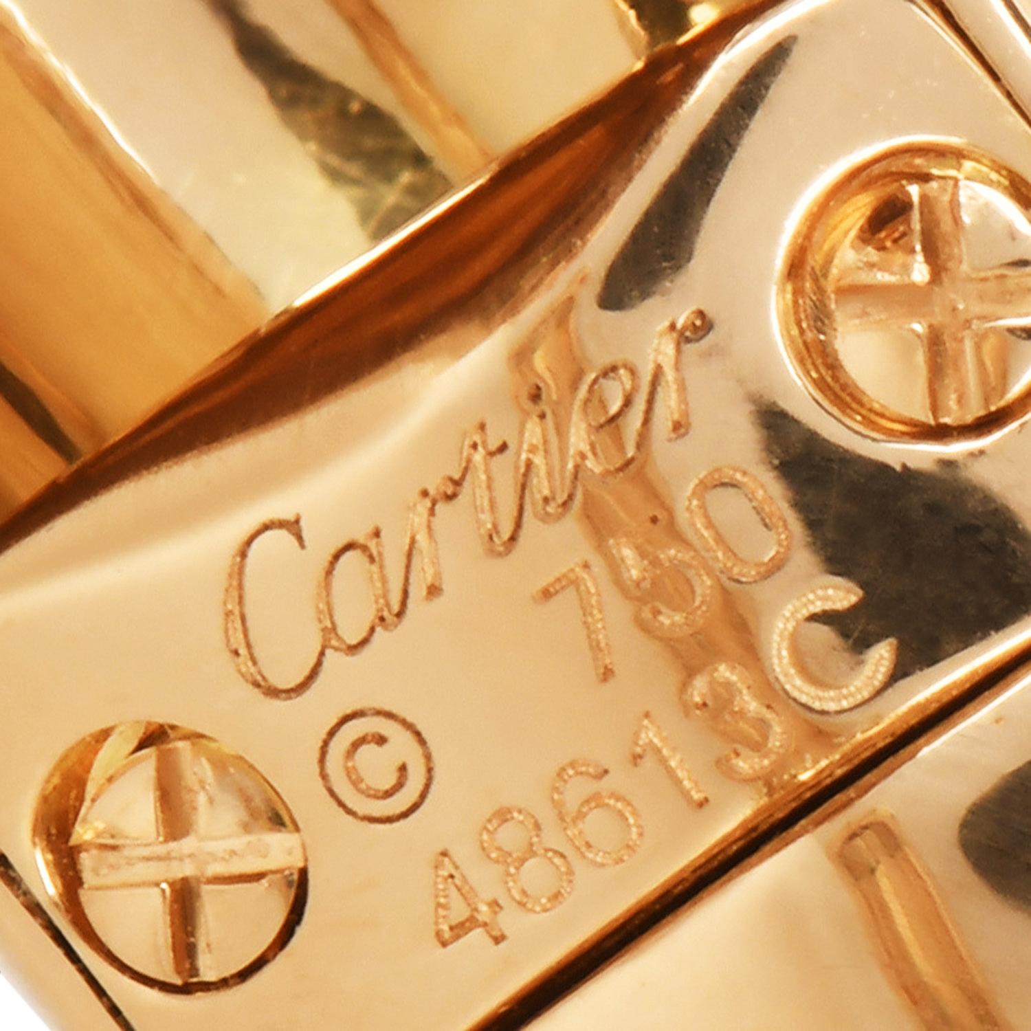 Bracelet manchette en or 18K Panthère de Cartier Taille 17 en vente 2