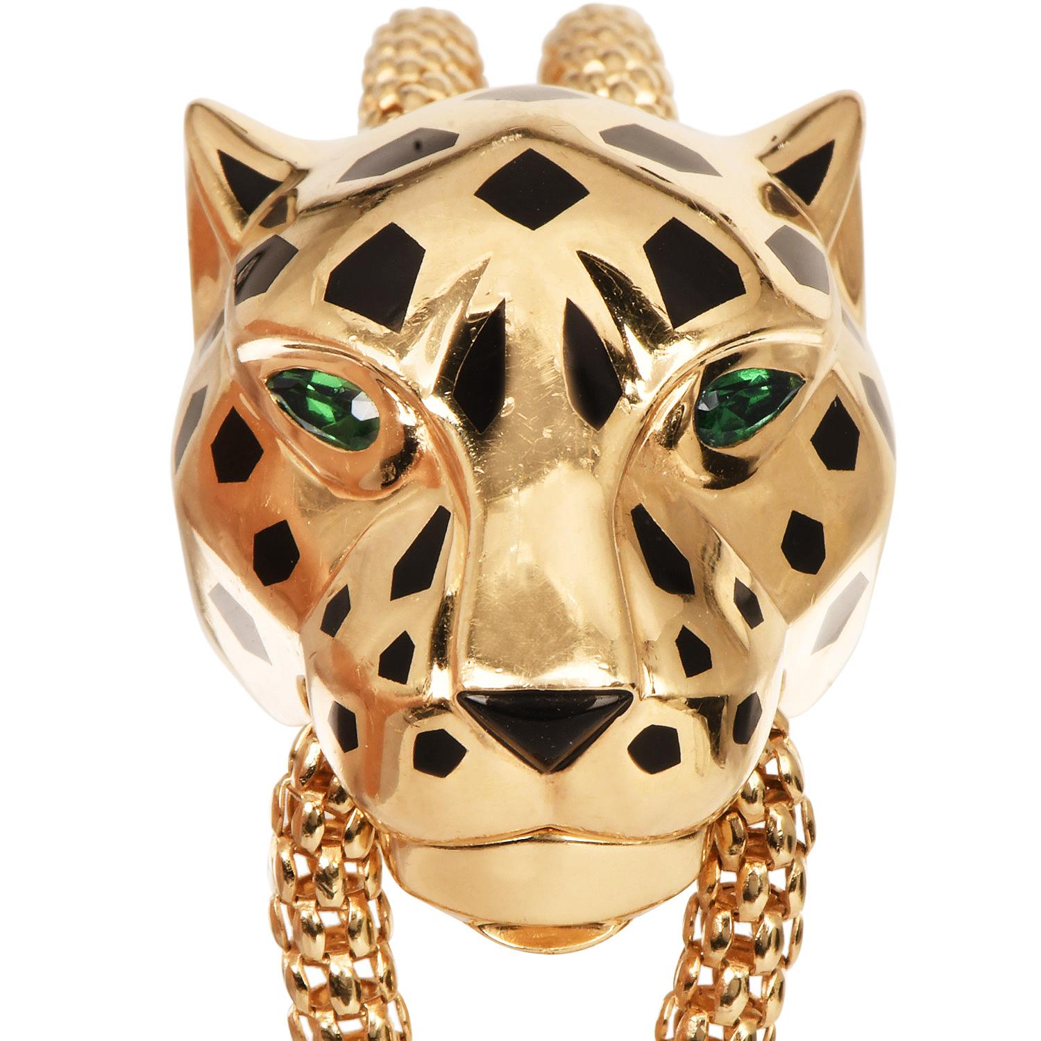 Panthère de Cartier 18K Yellow Gold Chain Bracelet For Sale 1
