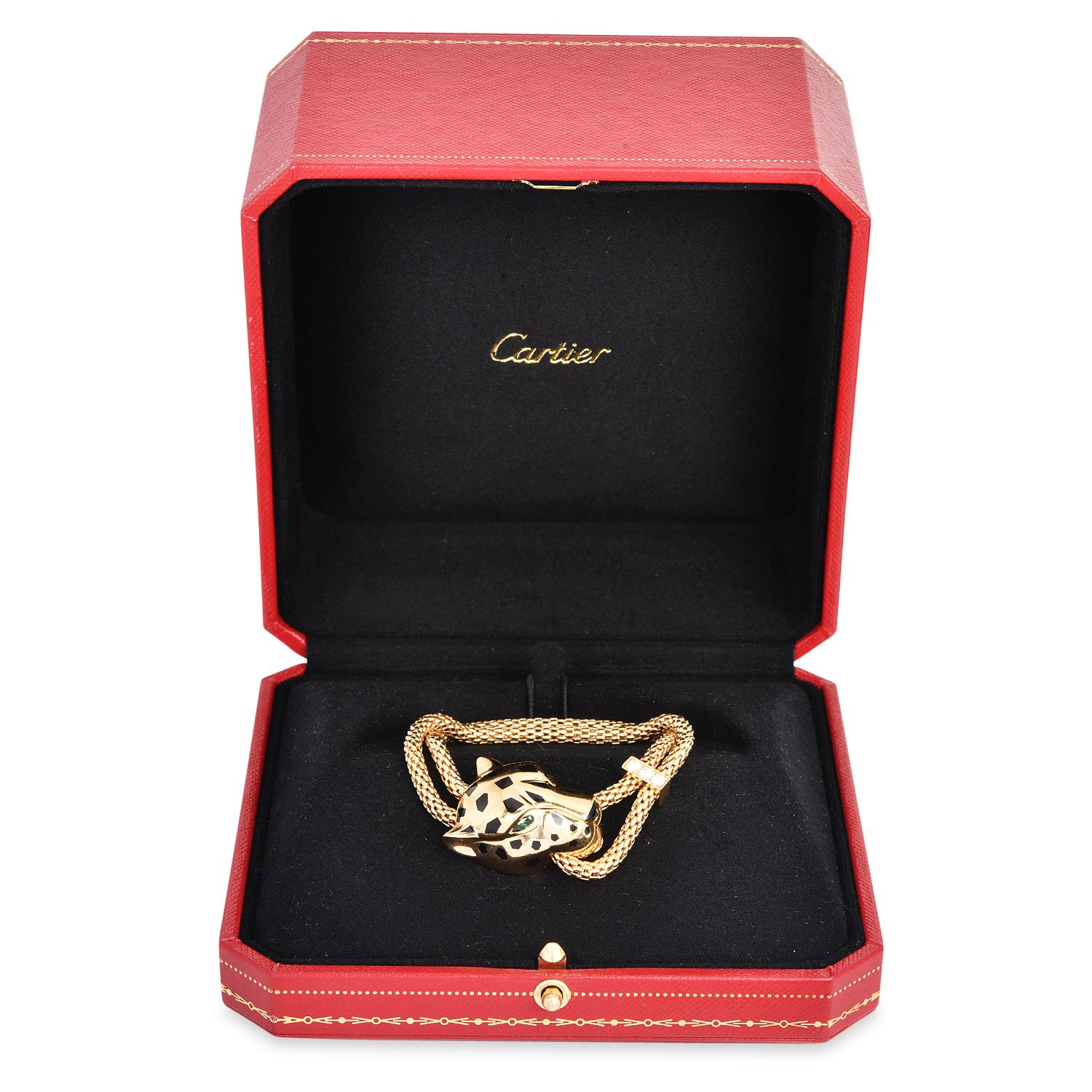 Panthère de Cartier 18K Yellow Gold Chain Bracelet For Sale 3