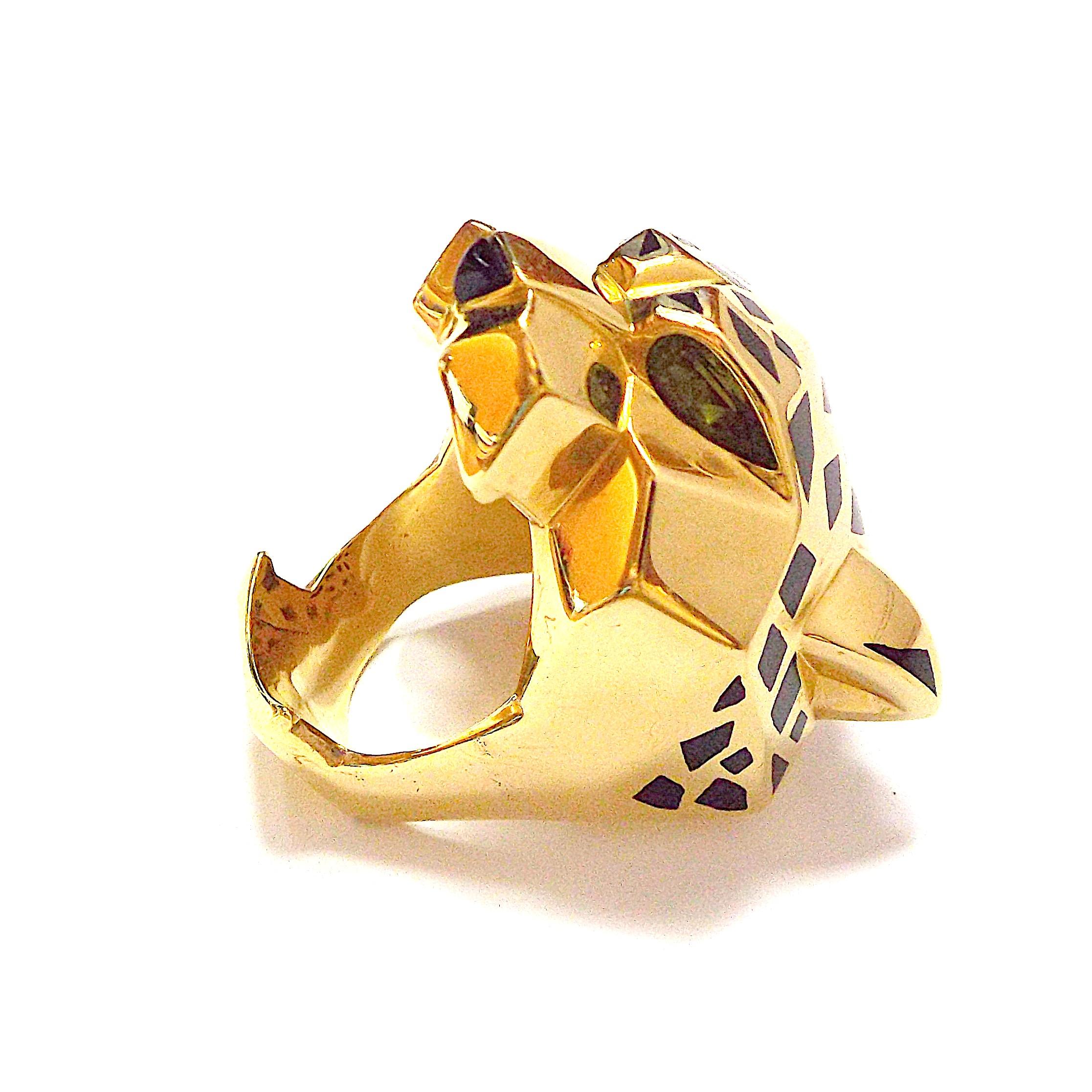 Panthere de Cartier Ring aus 18 Karat Gelbgold, Größe 60 (Tropfenschliff) im Angebot