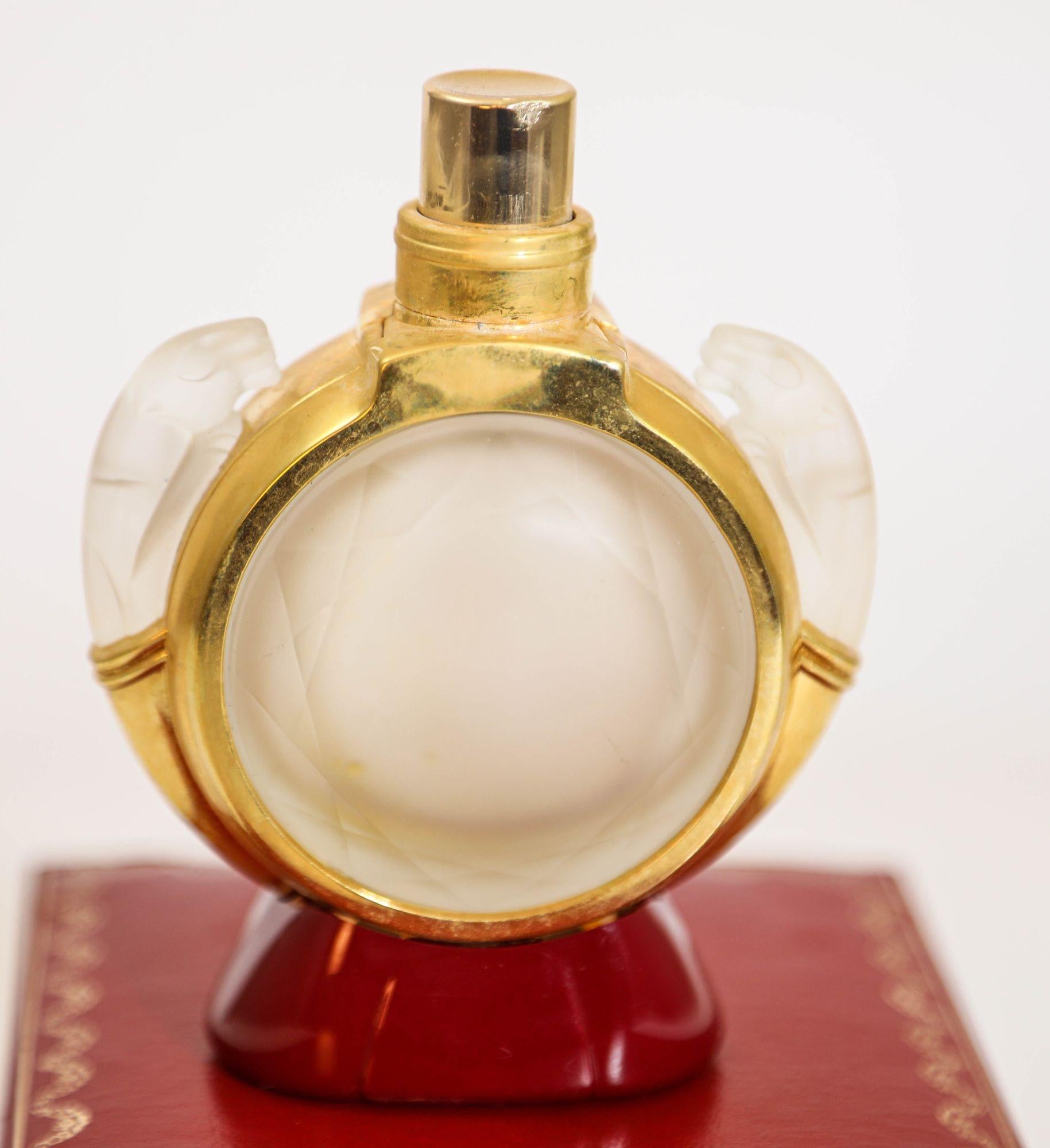 Panthere de Cartier Collectible Vintage Perfume Bottle in original Box Art Deco For Sale 4