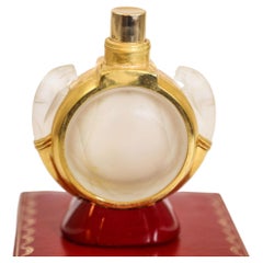 Flacon de parfum Cartier Panthère vintage de style Art déco, avec son coffret rouge d'origine