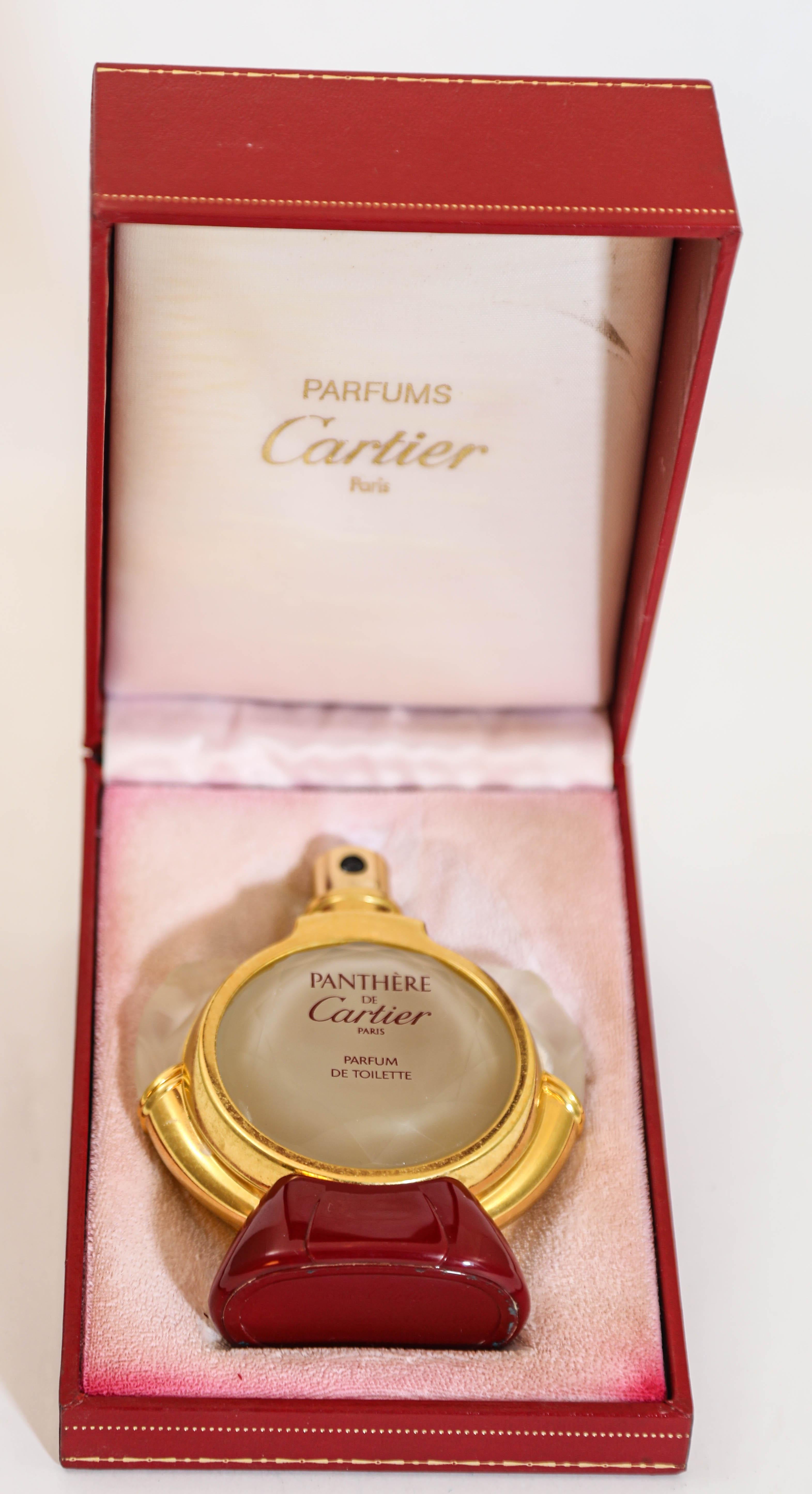 Bottiglia di profumo vintage da collezione Panthere de Cartier in scatola originale Art Deco in vendita 5