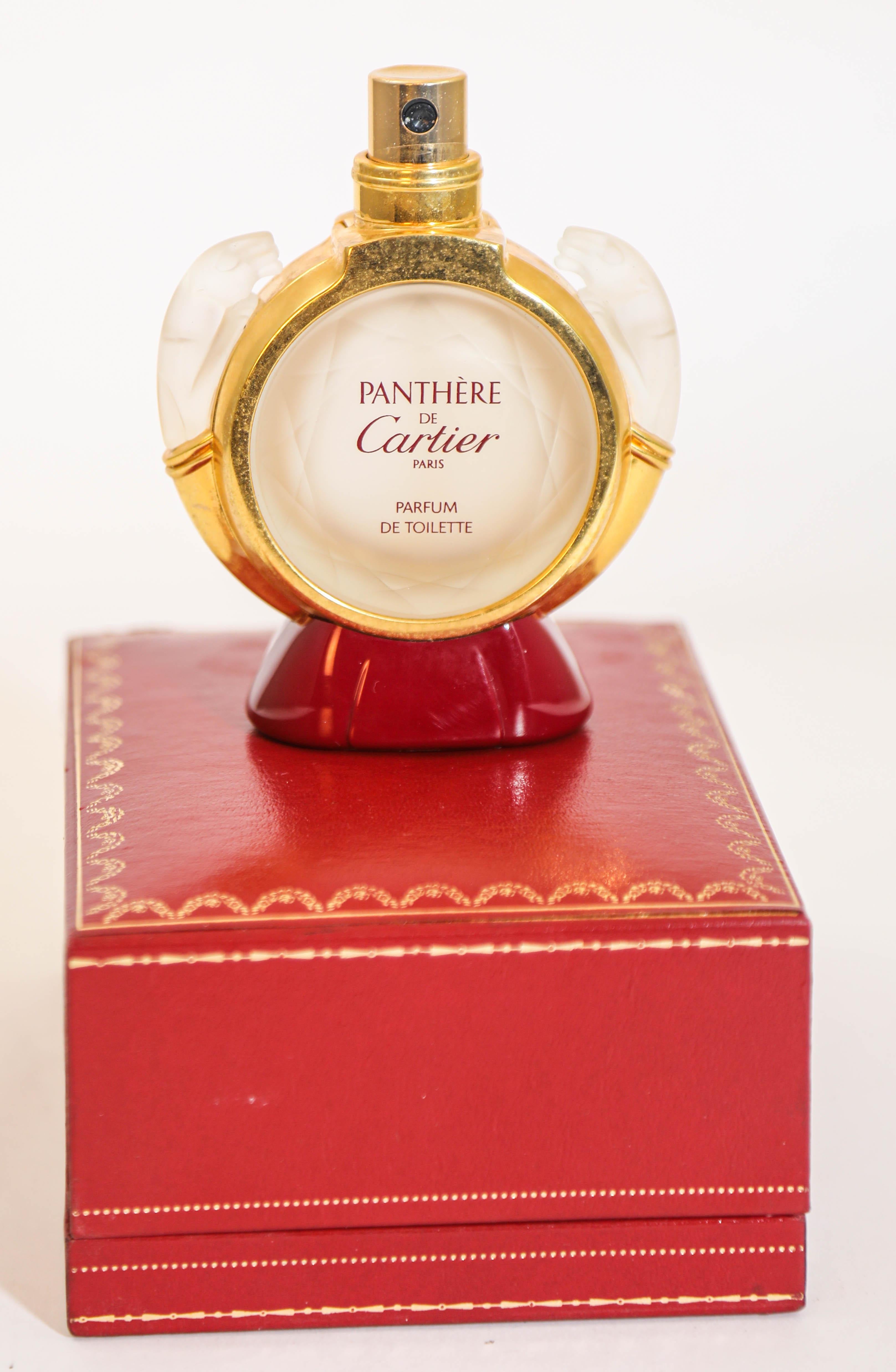 Bottiglia di profumo vintage da collezione Panthere de Cartier in scatola originale Art Deco in vendita 1