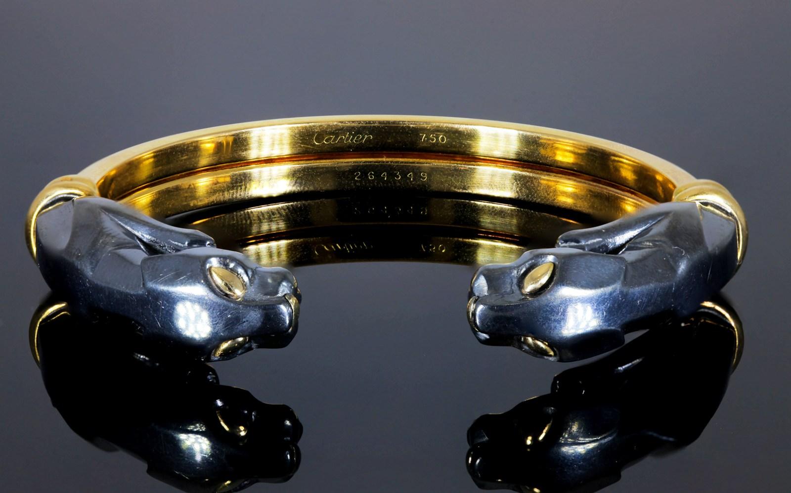 Women's or Men's Panthere de Cartier Collection Gold Bracelet