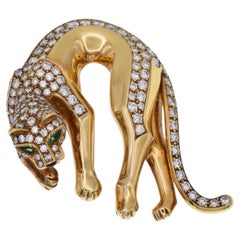 Panthère de Cartier!  Spilla con diamanti e smeraldi