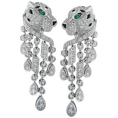 Panthere De Cartier Diamond Dangle Earrings