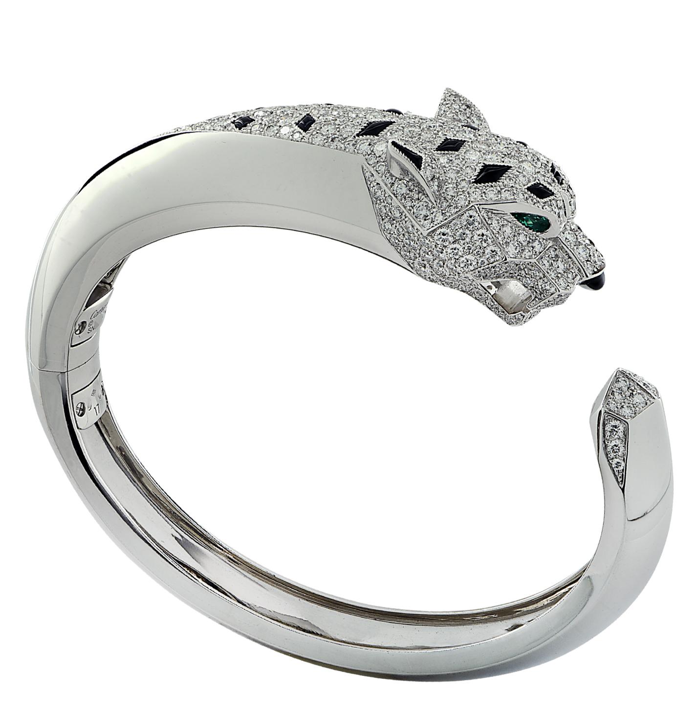 cartier diamond panther bracelet