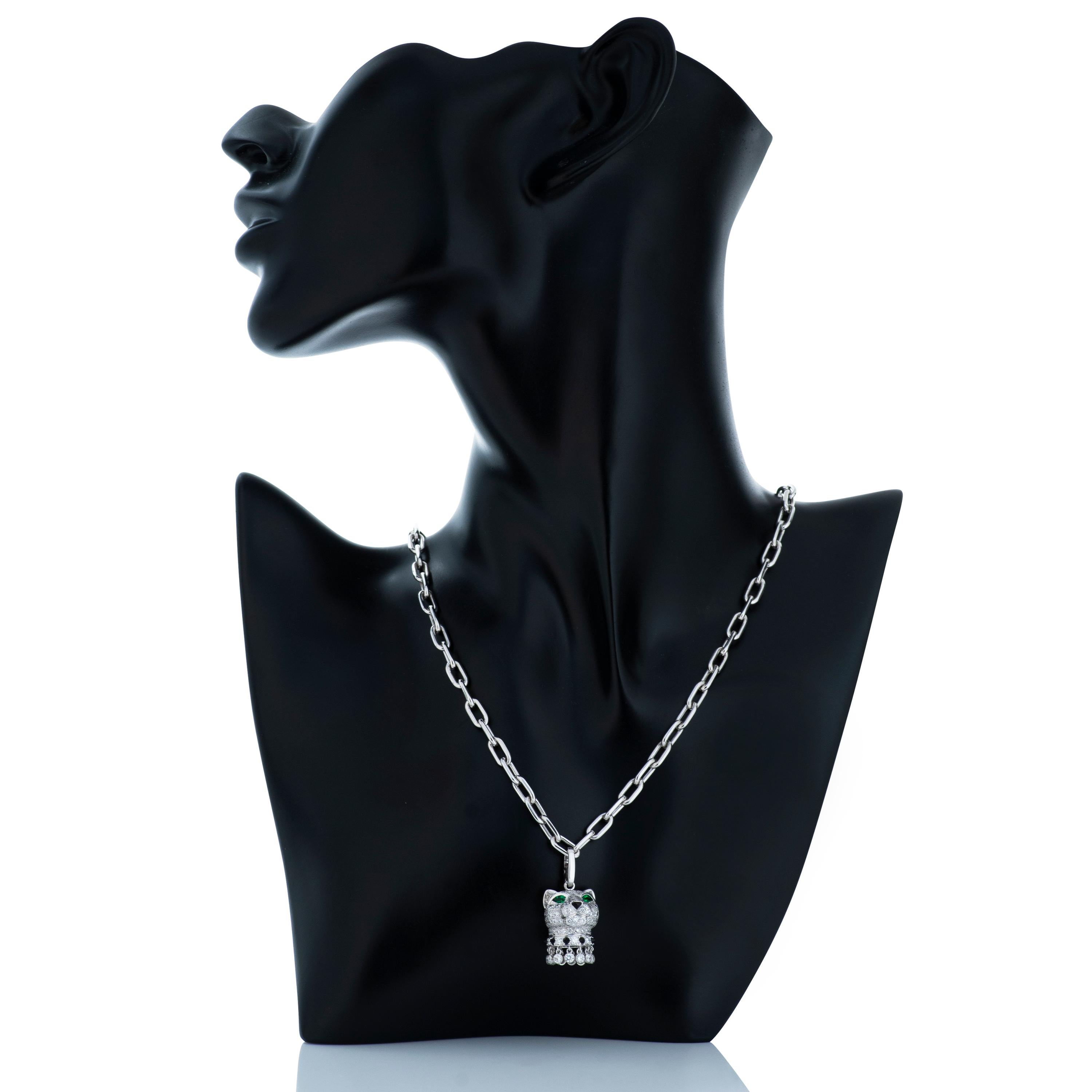 cartier panther diamond necklace