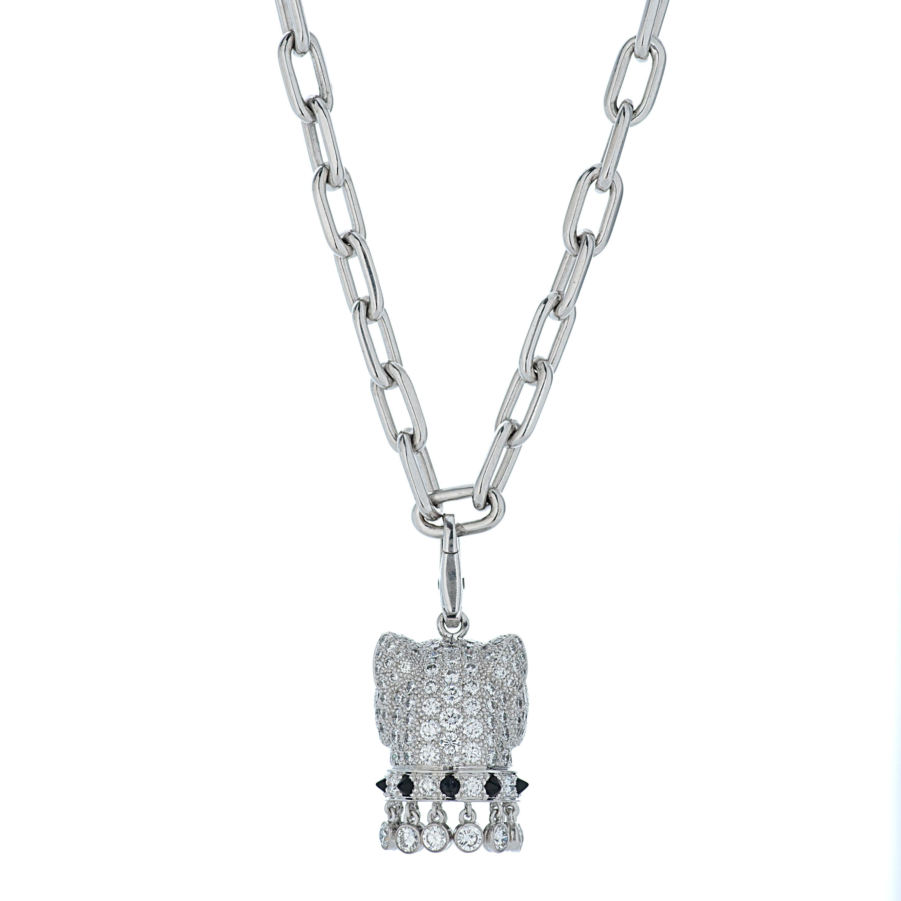 cartier diamond panther necklace