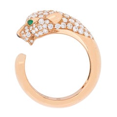 Panthere De Cartier Diamond, Emerald and Onyx Ring